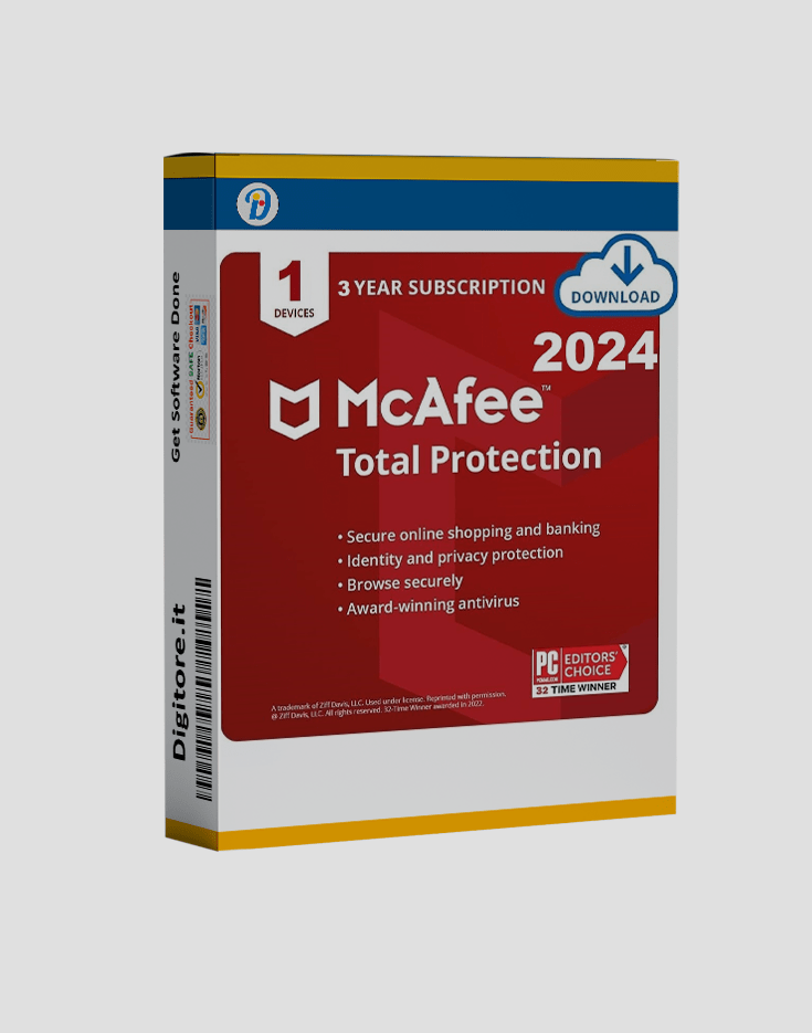 image of McAfee Total Protection 2024 Antivirus 3 Years 1 Device